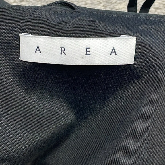 AREA Crystal Embellished Handkerchief Bandeau Crop Top Black Sz L - Picture 13 of 16